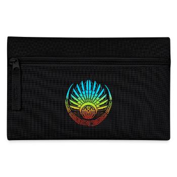 aztec Maya kalender Inka - Federtasche - Schwarz - Vorne