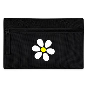 Blume weiß weiße Blume Blumen Gänseblümchen - Federtasche - Schwarz - Vorne