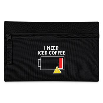 Kaffee Eiskaffee Koffein Espresso Barista Geschenk - Federtasche - Schwarz - Vorne