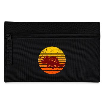 Motif de coucher de soleil de dinosaure - Trousse - noir - Devant