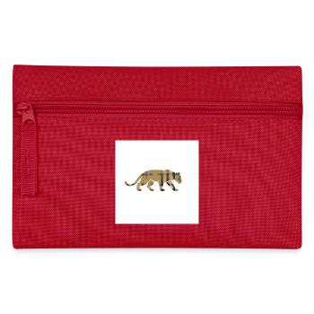 VisionWear Panther Plaid – Luxuriöses Musterdesign - Federtasche - Rot - Vorne