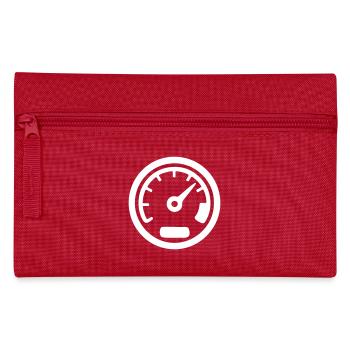 Tacho Kmh Speed Icon - Federtasche - Rot - Vorne