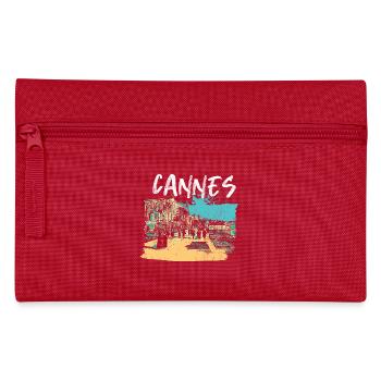 Vue retro de La Croisette de Cannes - Trousse - rouge - Devant