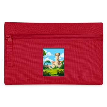 Chaves Portugal Schloss Turm Unter Blauem Himmel Poster - Federtasche - Rot - Vorne