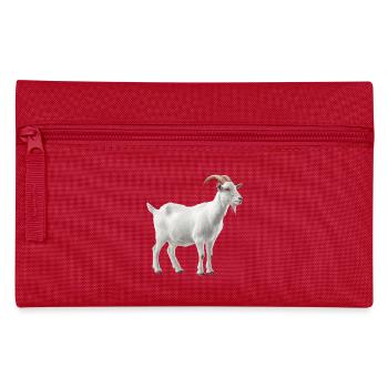 Portrait de chèvre de montagne blanche - Trousse - rouge - Devant