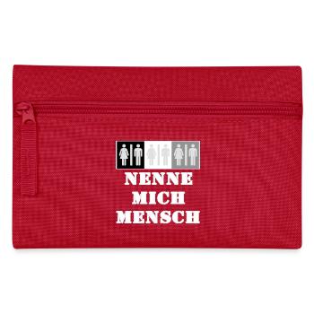 Call Me Human Boundary Sign - Pencil Case - red - Front