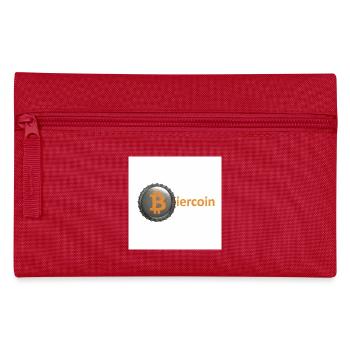 BierCoin Bitcoin Logo - Federtasche - Rot - Vorne
