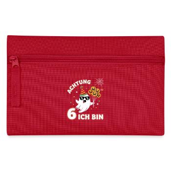 Halloween Geister 6. Geburtstag Junge Mädchen  - Federtasche - Rot - Vorne