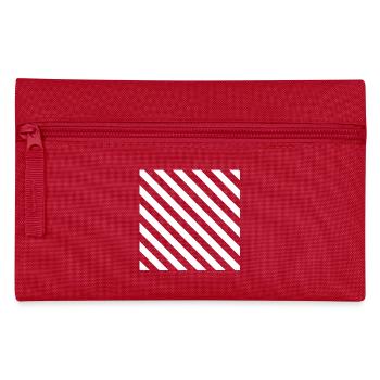 Motif mono à rayures diagonales - Trousse - rouge - Devant