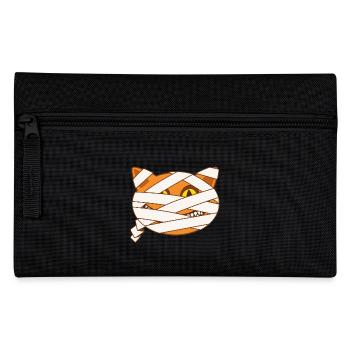 Cat Mummy Halloween Drawing Funny and Scary Comics - Pencil Case - black - Front
