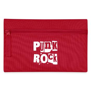 Punk Rock en détresse Text Art - Trousse - rouge - Devant