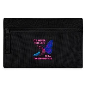Neon Butterfly – It's Never Too Late - Pencil Case - black - Front