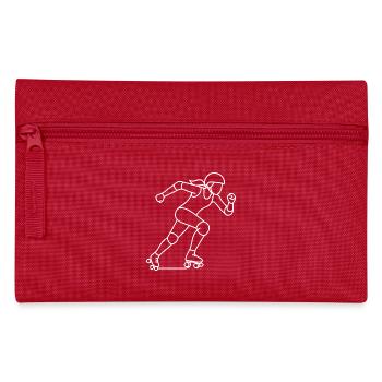 Roller Derby Player Sketch – Sports Motif - Pencil Case - red - Front