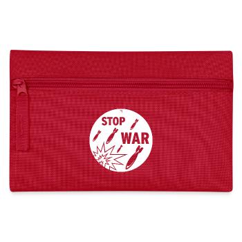 Stop War - Pencil Case - red - Front