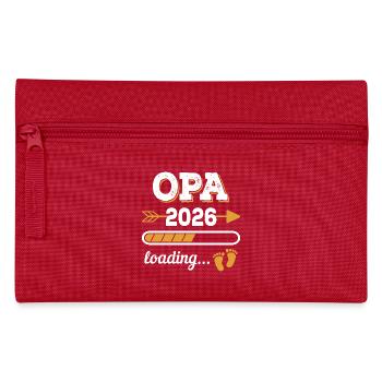 Opa 2026 Loading Zukünftiger Großvater Geschenk - Federtasche - Rot - Vorne