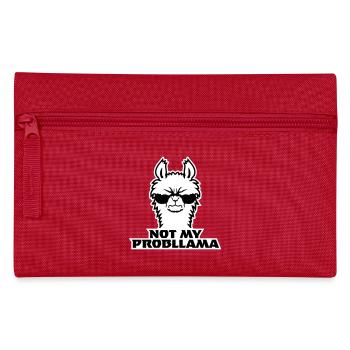 Lama Cool Sonnenbrille Not My Problama Wütend Böse - Federtasche - Rot - Vorne