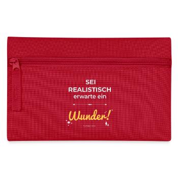 Sei realistisch – erwarte ein Wunder! - Federtasche - Rot - Vorne