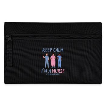 Stay calm I'm a nurse - Pencil Case - black - Front