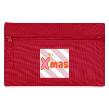 Merry Xmas Groovy Typo - Pencil Case - red - Front