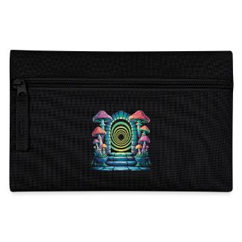 Shroomportal - Cool Funghi Logo - Federtasche - Schwarz - Vorne