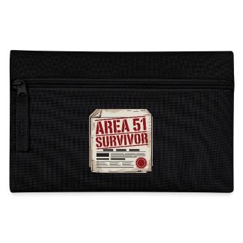 Funny Area 51 Survivor Alien UFO - Pencil Case - black - Front