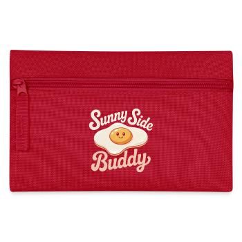 fried egg - Pencil Case - red - Front