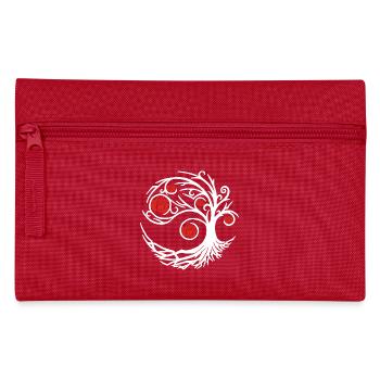 Stylized White Tree and Red Roses - Pencil Case - red - Front