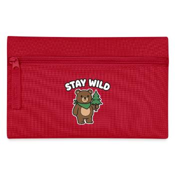 Stay Wild Bär Waldfreund - Federtasche - Rot - Vorne