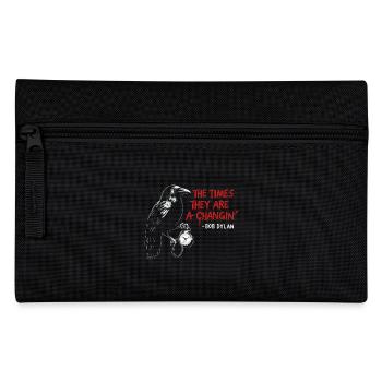 Rabe mit Taschenuhr Wandelzeiten - Federtasche - Schwarz - Vorne