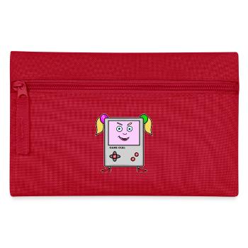 Game Girl – Retro Cartoon Console - Pencil Case - red - Front