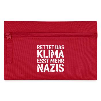 Save the Climate, Eat More Nazis - Against the Right - Pencil Case - red - Front
