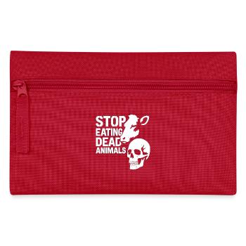 Stops the consumption of dead animals - Pencil Case - red - Front