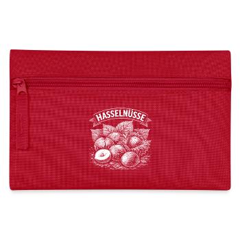Haselnüsse Banner Illustration - Federtasche - Rot - Vorne