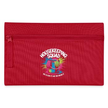 Funny Cleaning Design - Pencil Case - red - Front
