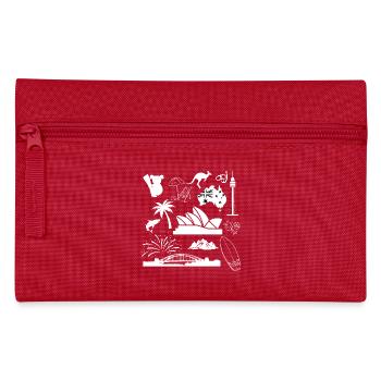 Sydney in symbols (white) - Federtasche - Rot - Vorne