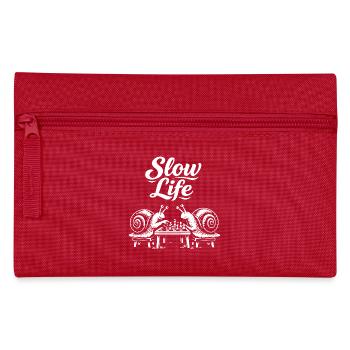 Slow Life Schnecken-Schachduell - Federtasche - Rot - Vorne