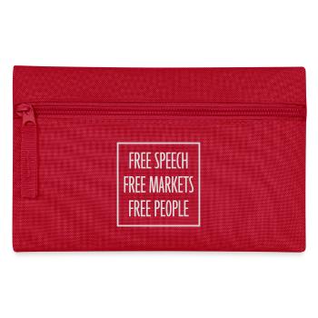 Free Speech Markets People Libertarian Freedom Logo - Pencil Case - red - Front