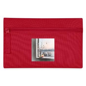 Ein ruhiger Ort am Wasser - Federtasche - Rot - Vorne