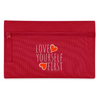 Aimez-vous d’abord Aimez-vous de soi Prenez soin de vous - Trousse - rouge - Devant