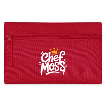 Chef Moss Krone Logo - Federtasche - Rot - Vorne