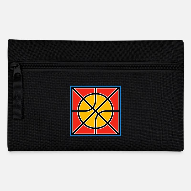 Emblema retrò del basket - Astuccio per matite - nero