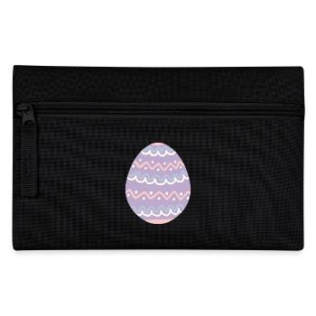 Pastellwelliges Osterei - Federtasche - Schwarz - Vorne