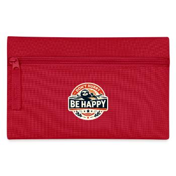 Don't Hurry Be Happy Sloth Retro - Pencil Case - red - Front