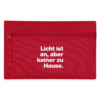 LES LUMIÈRES SONT ALLUMÉES, MAIS IL N’Y A PERSONNE À LA MAISON. SARCASME LICH - Trousse - rouge - Devant