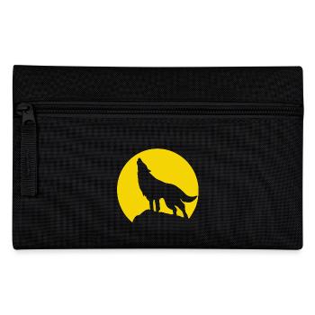Mondsilhouette Wolfheulen - Federtasche - Schwarz - Vorne