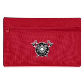 Viking Runic Shield and Norse Crusader Axes - Pencil Case - red - Front