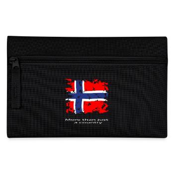 Norwegische Flagge Vintage - Federtasche - Schwarz - Vorne