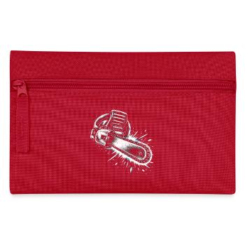 Chainsaw Tool Lumberjack Design - Pencil Case - red - Front