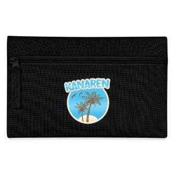 Canary Islands Palm Beach Logo - Pencil Case - black - Front