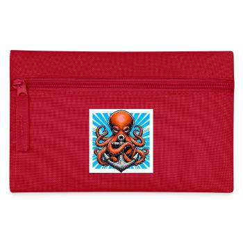 Un Poulpe embrasse une Ancre - Trousse - rouge - Devant
